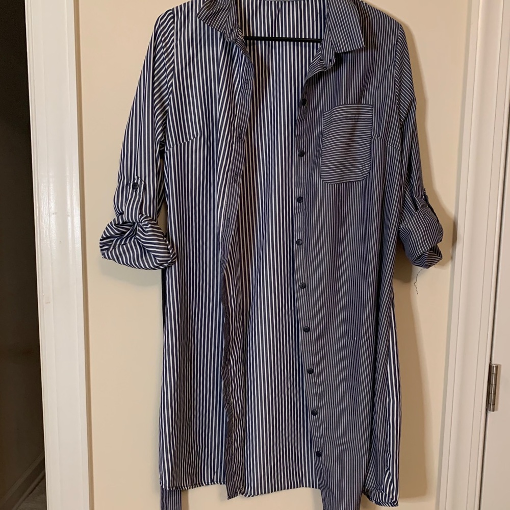 Stripped Blouse Dress